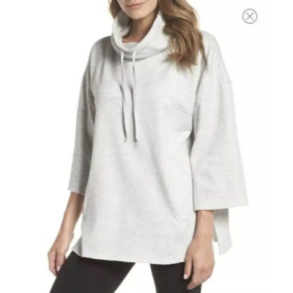 UGG Light Seal Heather Gray Funnel Neck Sweatshirt XS/S - Picture 1 of 5